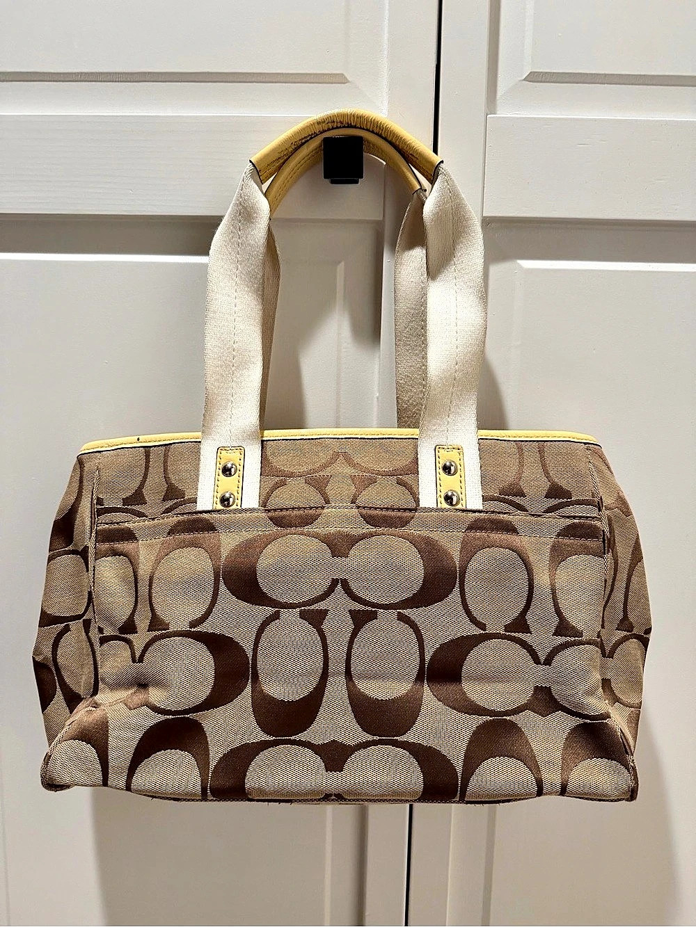 Coach Signature Daisy Tote Brown & Tan